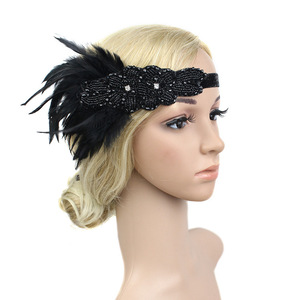 Party hats Fedoras hats for women Indian rabbit ear with black feather and hair with pin