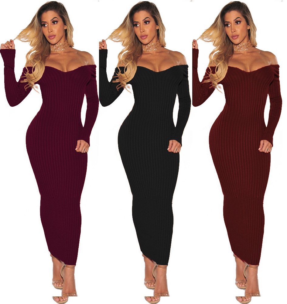 Plus size 2017 Amazon standard code cross-border Europe and the United States sexy two-way fashion dress
