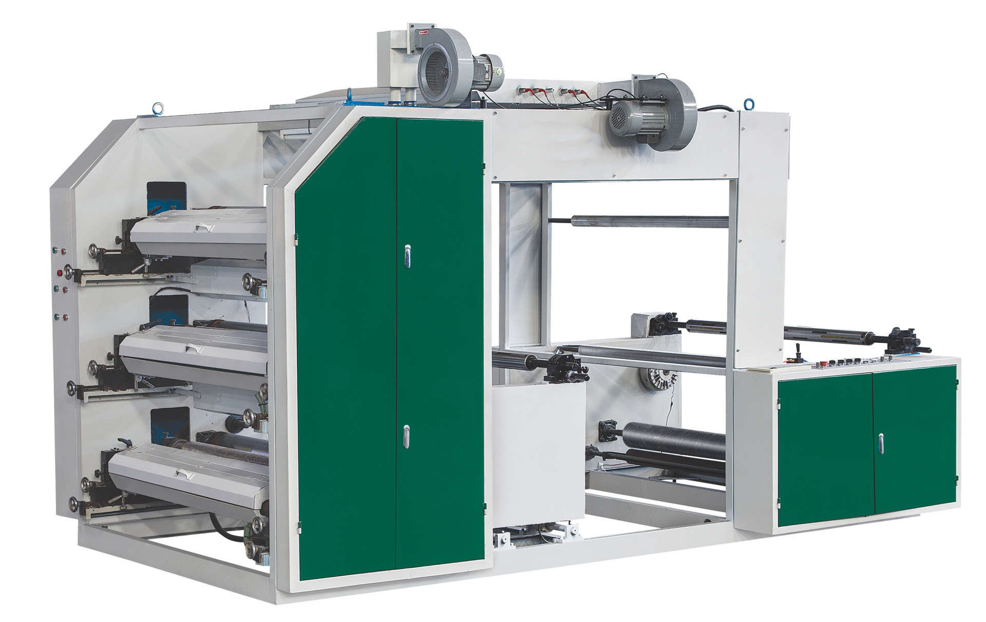 供应两色无纺布柔版印刷机，印刷薄膜、纸张等卷材（免费安装调试