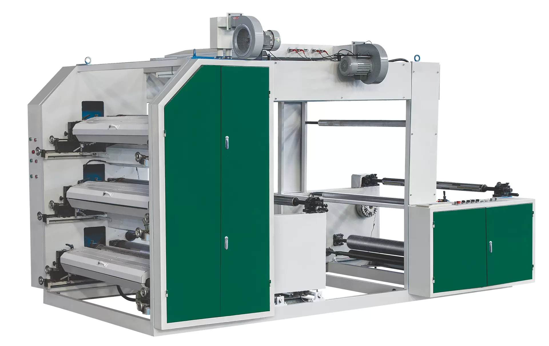 供应两色无纺布柔版印刷机，印刷薄膜、纸张等卷材（免费安装调试