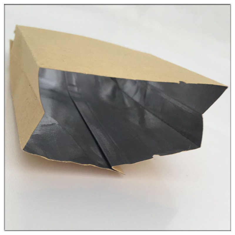 一口泡黄色牛皮纸铝箔袋 防潮茶叶袋 休闲食品包装袋生产厂家现货