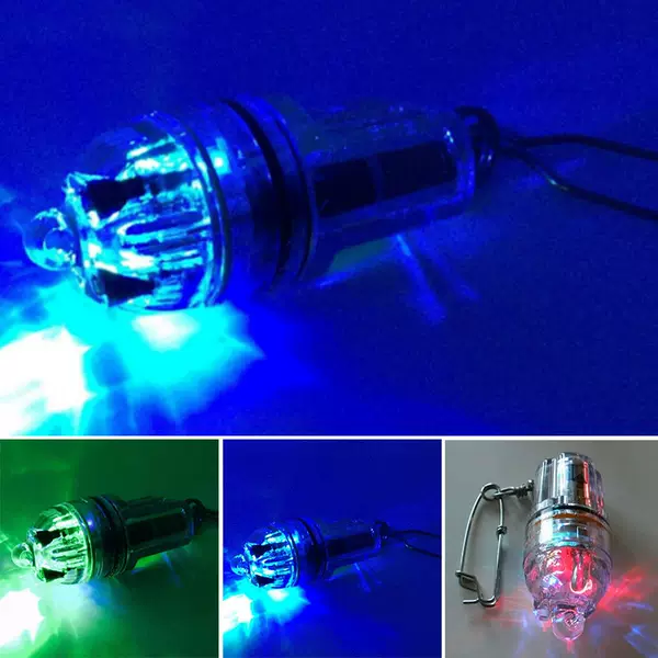 Deep water LED fishing trap lamp flashing fish collection lamp with hook fish trap fish guide fishing lamp