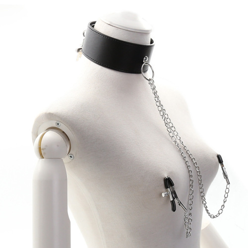 SM adult sex products, alternative toys, nipple clamps, leather neck braces with chains, foreign trade sex toys wholesale