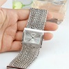 AliExpress Hot -selling new women's fashion watch square quartz women's bracelet rhinestone wholesale