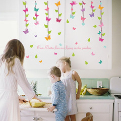 【SK7104】蝴蝶藤蔓 衣櫥柜子客廳玄關臥室電視背景牆裝飾牆貼