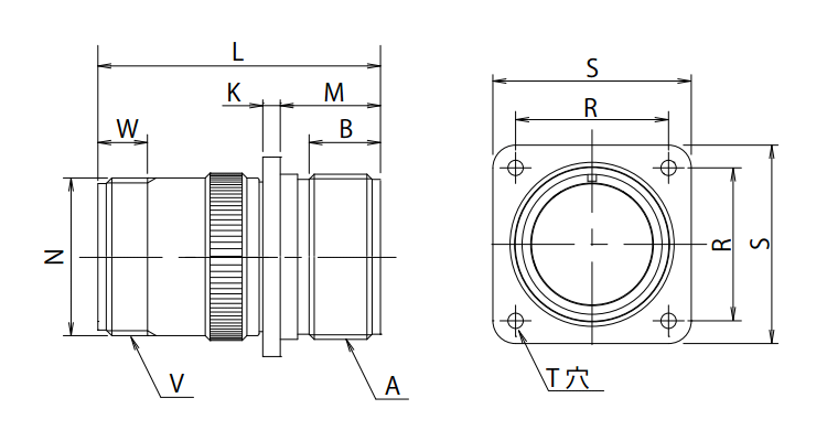 MS3106A36-3S尺寸