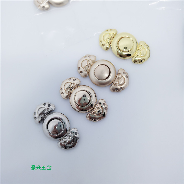 小如意云头扣复古汉服旗袍子母扣 搭扣对扣领扣钩扣古典金属盘扣-阿里巴巴