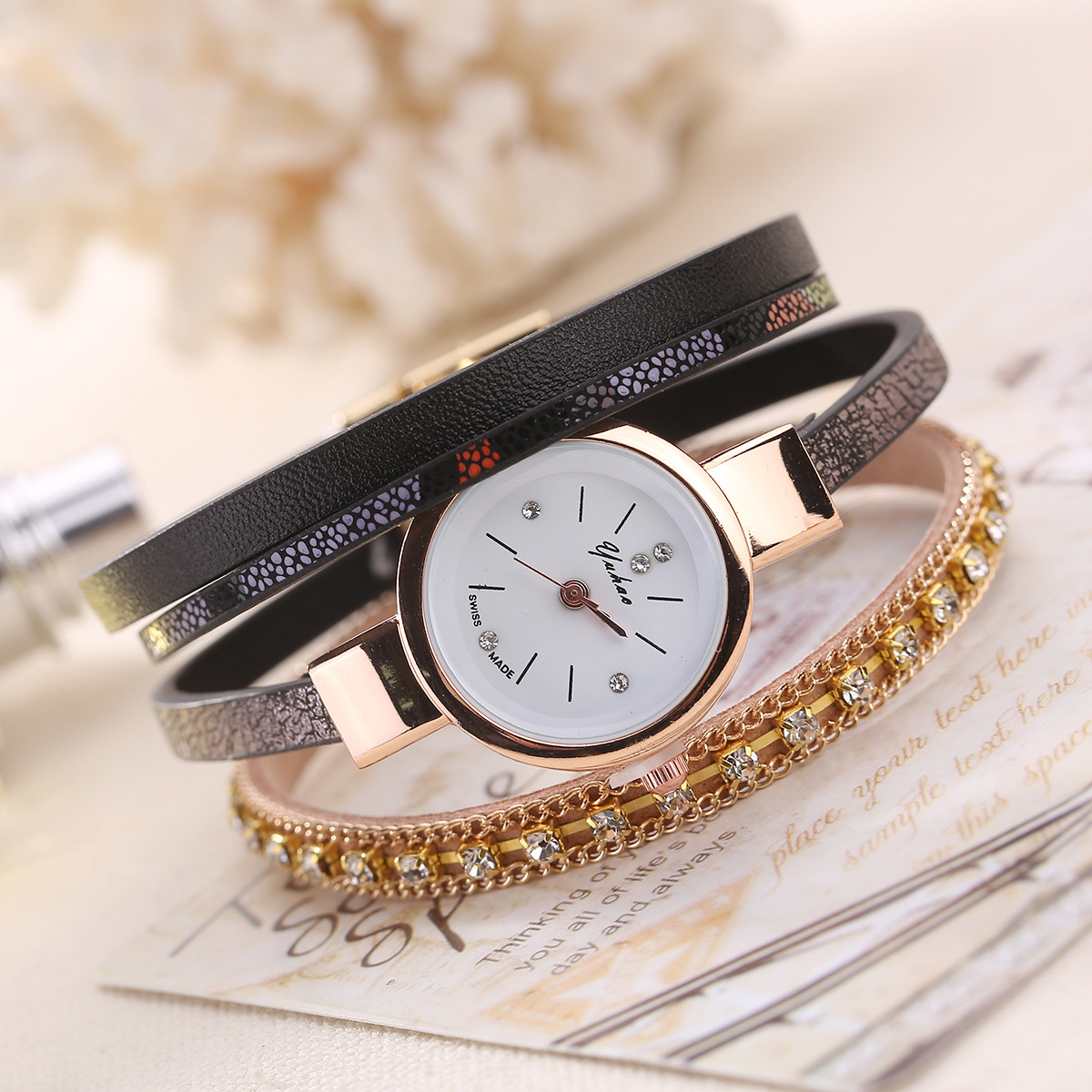 fashion Ladies watch (white)NHHK0897-white