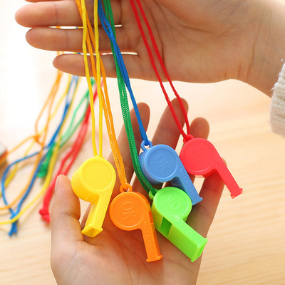 direct deal Plastic football whistling Cheer Refuel Referee Whistle horn gift wholesale