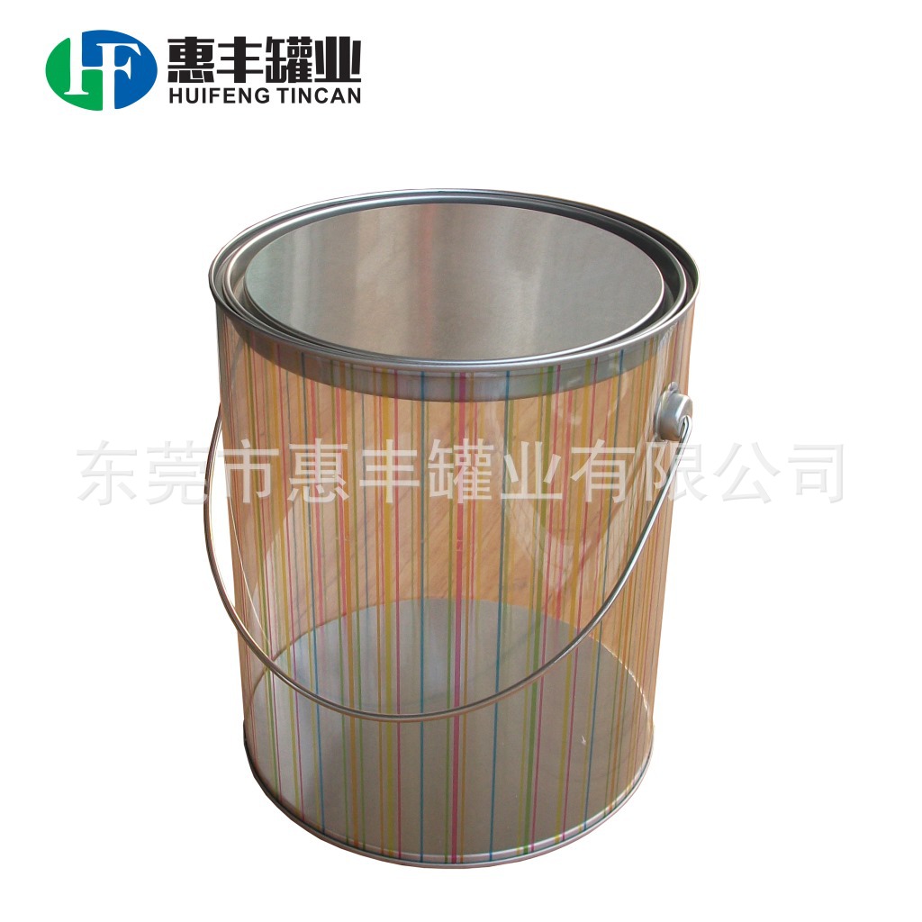 铁罐厂家规格齐全标准尺寸PVC桶 马口铁PET桶 印花礼品透明糖果桶