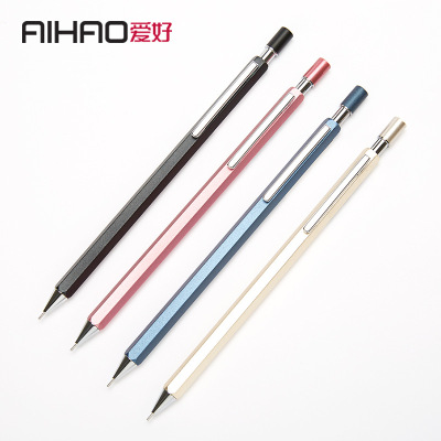 爱好 墨酷自动铅笔 0.5 mm/0.7mm办公室金属杆 按动铅笔96900