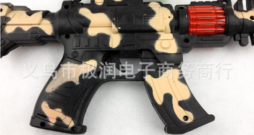 Camouflage luminous toy gun, simulated electric sound submachine gun, luminous street stall toys hot sale