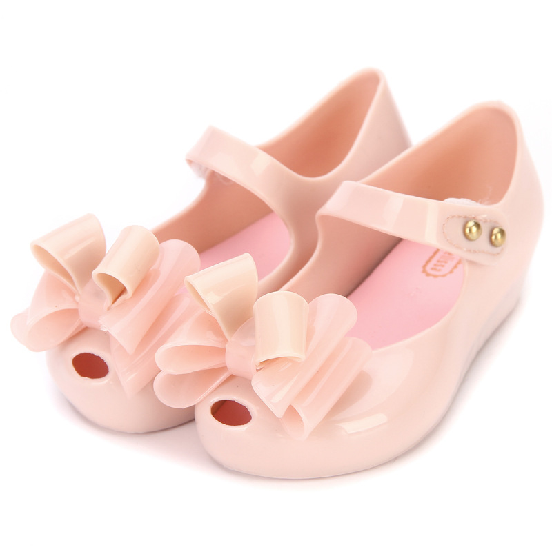 Melissa Same item children Sandals three layers bow melissa Fish mouth children's shoes PVC Foreign trade water shoes