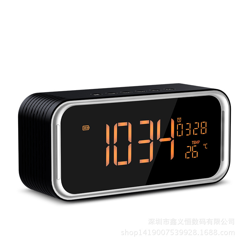 MUSKY DY33HiFi低音炮音响家用大屏时钟闹钟智能无线蓝牙音箱