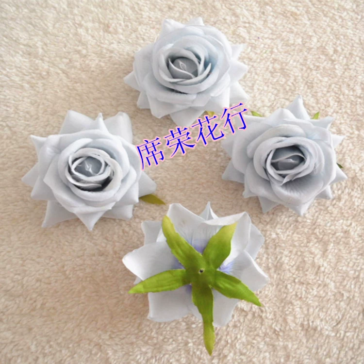 8cm simulation big roll rose silk cloth flower head flowers DIY bottomless support shoes hat wedding jewelry