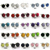 Pure -colored business men's cufflinks metal color weaving pure color cloth buckle buckle round cufflink cufflink