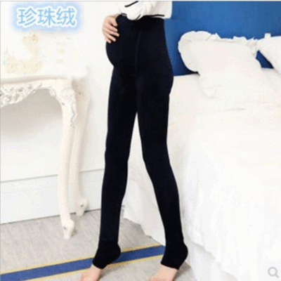 2016秋冬新款珍珠绒孕妇裤加绒加厚打底裤大码托腹保暖一体裤|ms