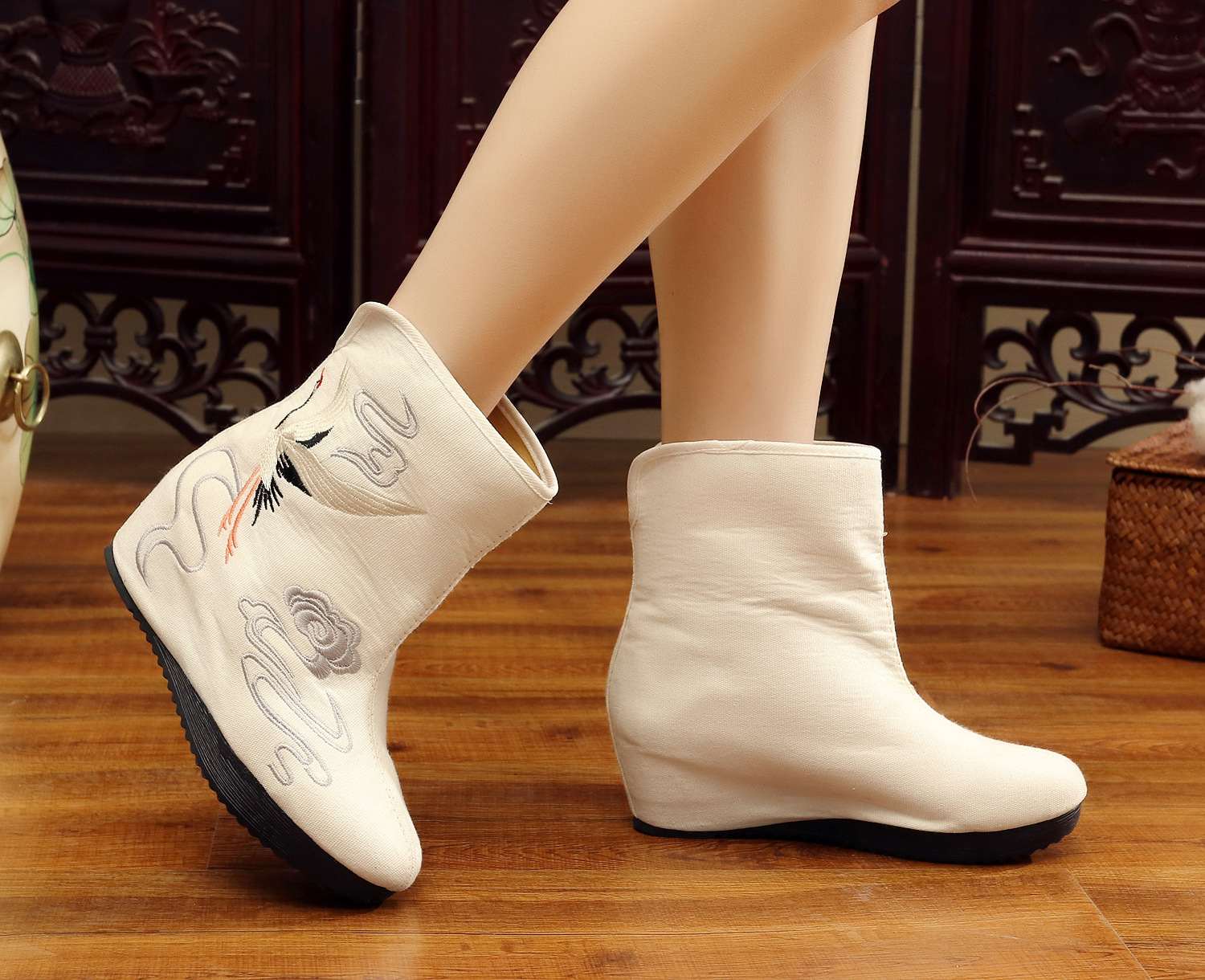 Bottes femme FLEUR DE JINCHEN en Tissu - Ref 3354945 Image 13