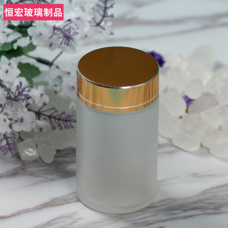 供应磨砂玻璃 护肤品瓶子 带盖密封