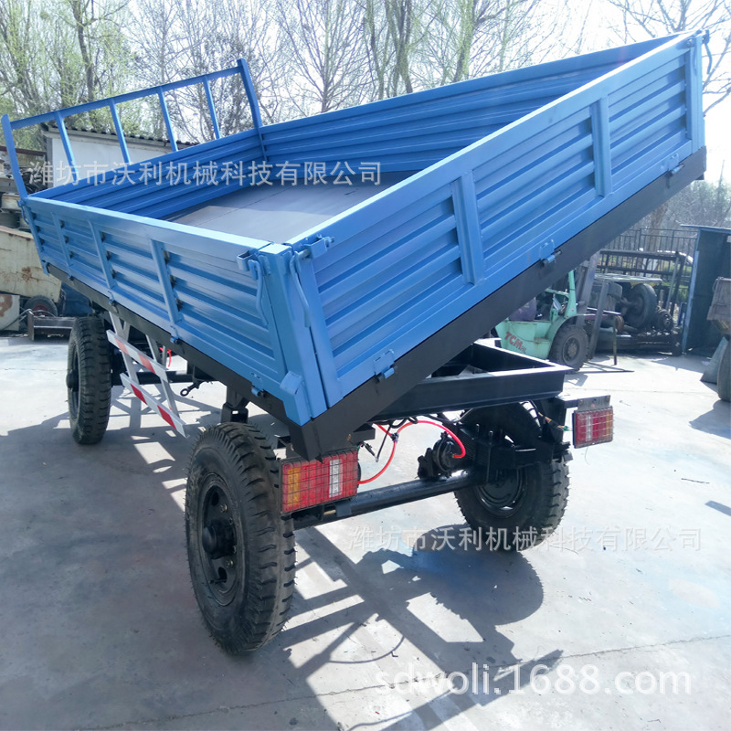 5吨液压自卸挂车 农用拖车 拖拉机拖挂车斗 拖拉机拖车 车斗