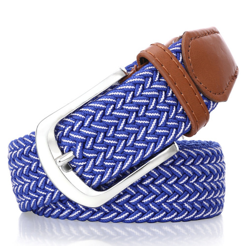 Men's and women's belts, woven belts, stretch canvas pin buckle belts, versatile, universal, casual, drop shipping