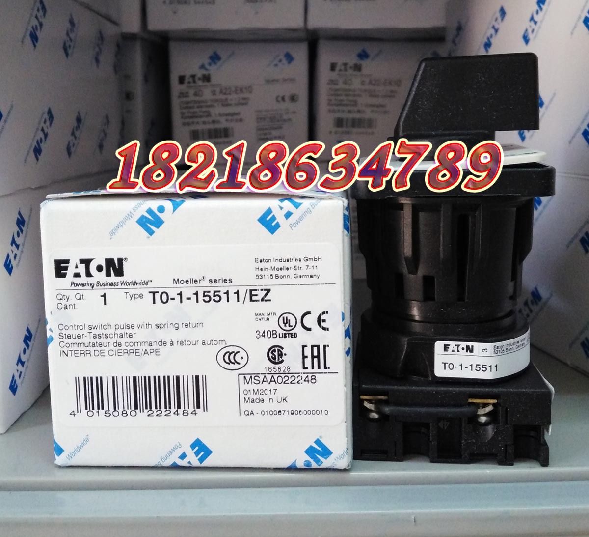 EATON MOELLER穆勒隔离开关T0-1-15511/EZ原装正品