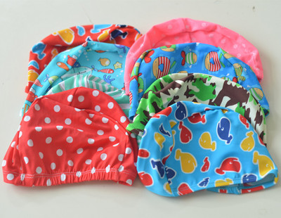 children Swimsuit baby Infants Children girl lovely Cartoon printing nylon Swimming cap Diving cap