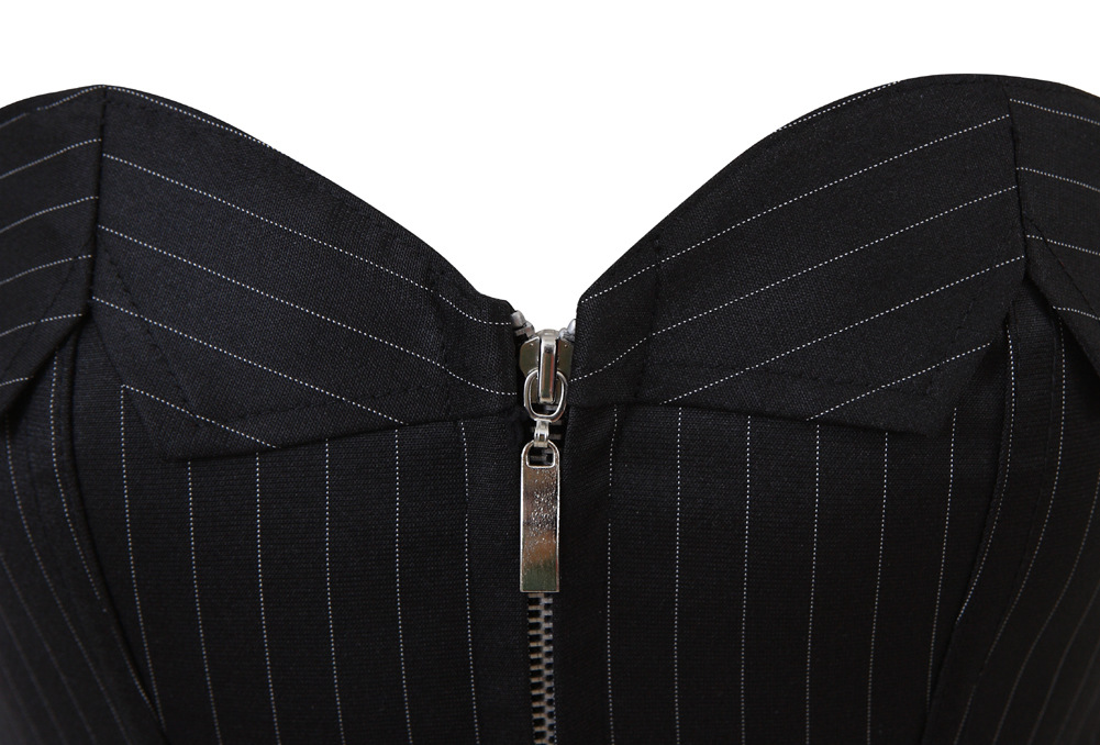 Black Striped Bodysuit 5