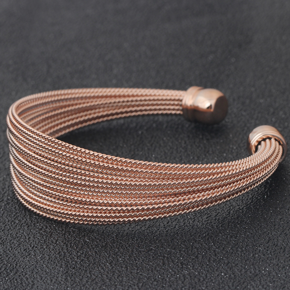 25g Weight Bangle Classification 1 Piece Quantity Casual, Daily Occasion Stainless Steel Material Solid Color Pattern Unisex Gender Plating Design Simple Style Style Stainless Steel Simple Style Solid Color Plating Bangle 10