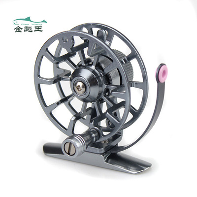 金飚王渔轮全金属前打轮 渔线轮前打竿鱼轮手竿中通竿轮|ru