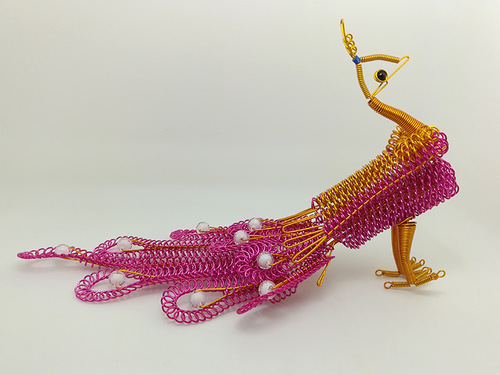 [Little Peacock] Creative handmade aluminum wire aluminum wire model ornaments folk crafts hand-knitted phoenix
