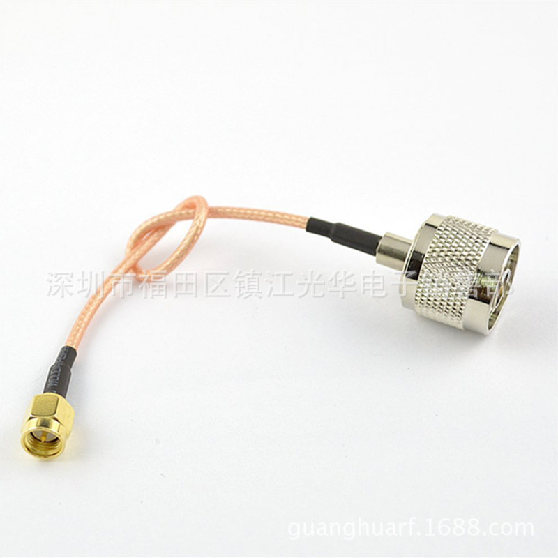 廠家直銷射頻同軸轉接線SMA直公頭公針轉N公頭公針焊接RG316線