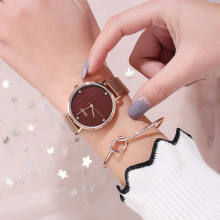 米可MIKE新款 钢带网带薄款女表 防水镶钻防水时尚石英手表