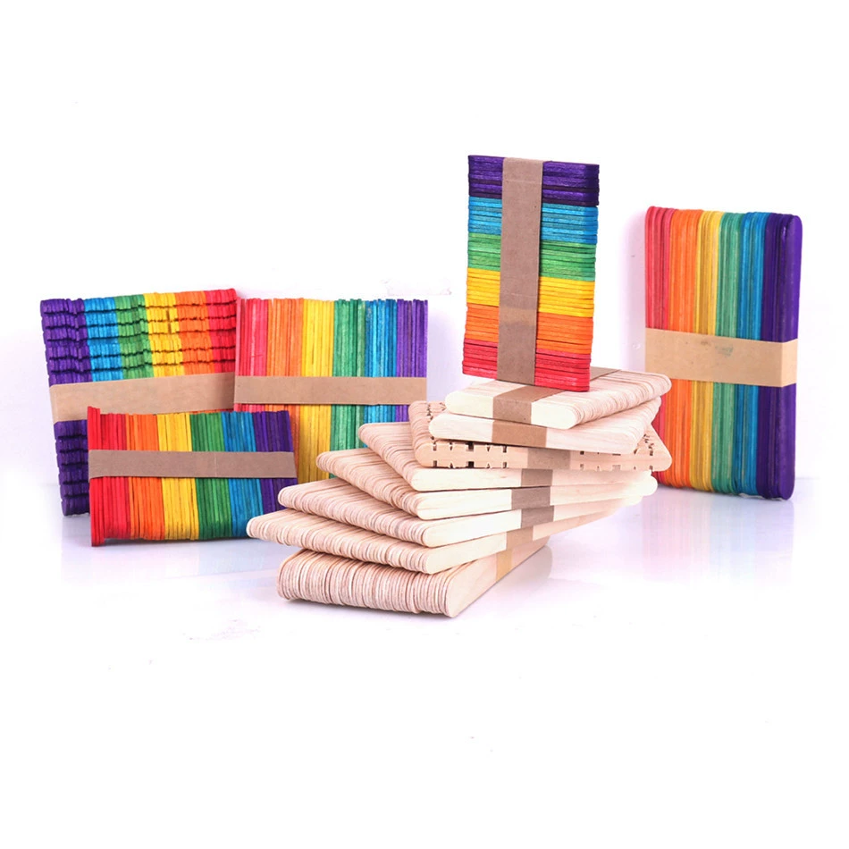 1DIY handmade wooden board building model material wooden strips ice cream stick ice cream ice cream board match stick