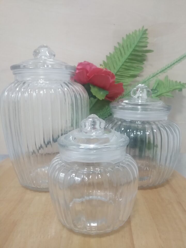 南瓜形大肚密封罐 奶粉储物罐 糖果干果茶叶收纳瓶 泡菜瓶 2200ml