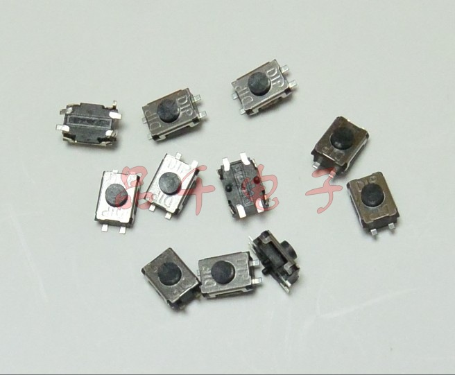 台湾圆达 3.5*4.7*2.5 PTCFP2-V-T/R 乌龟按键开关 贴片4脚带固定