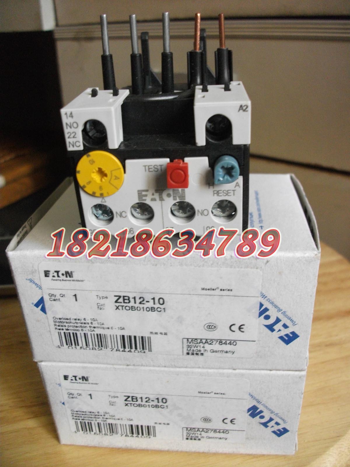 EATON热过载继电器ZB12-10原装正品
