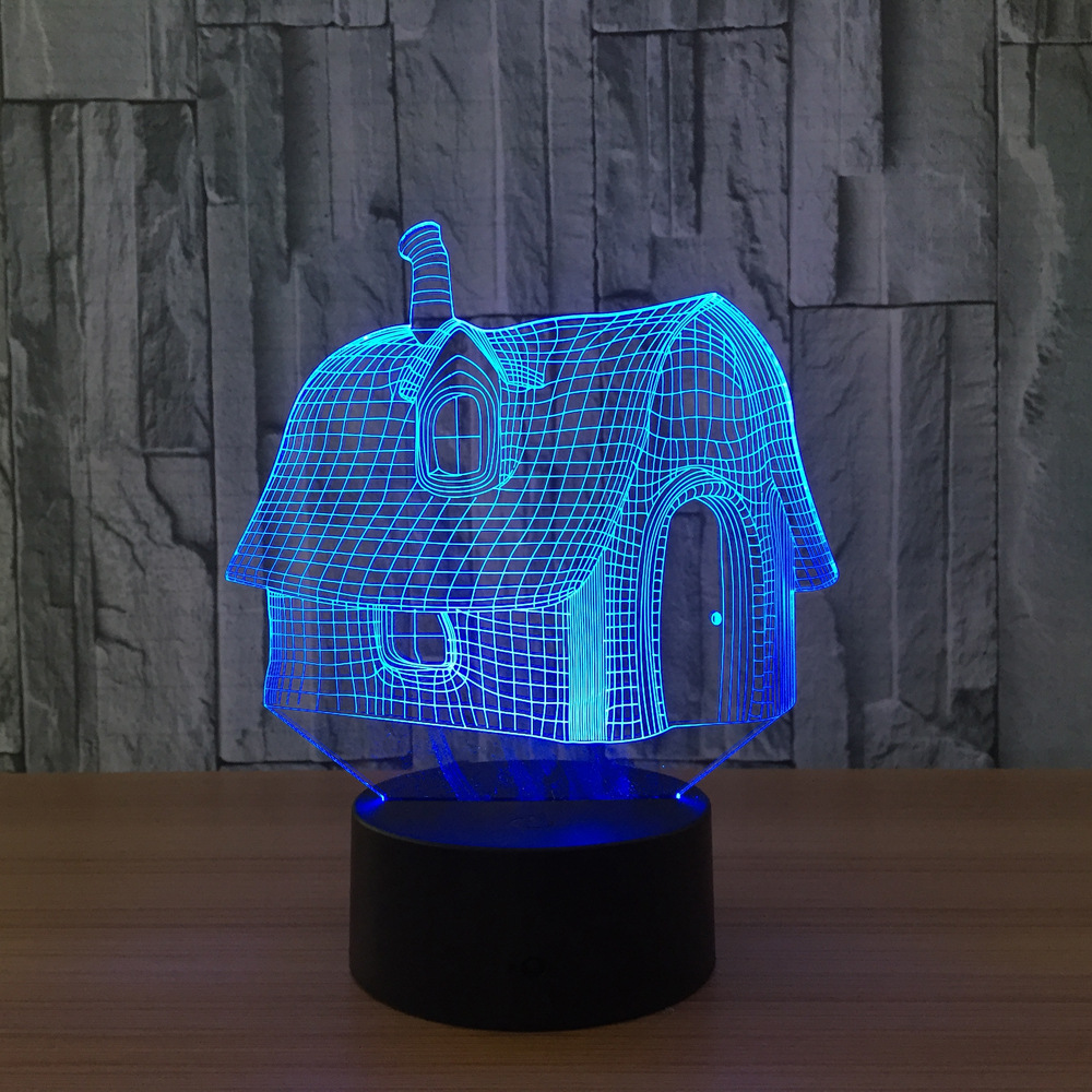 3D灯 七彩遥控触摸led灯创意产品礼品台灯小夜灯