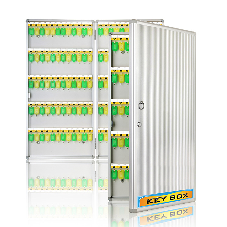 一件代发钥匙箱120位铝合金壁挂式钥匙柜钥匙收纳盒保管理箱现货|ru