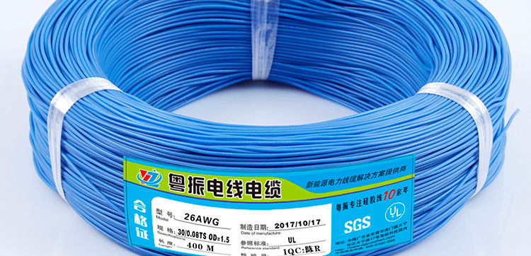Alambre de silicona extra suave 24AWG Azul