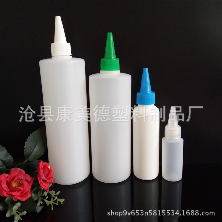 厂家直供30ml100ml毫升尖嘴盖塑料瓶  小油瓶 胶水pe透明瓶子