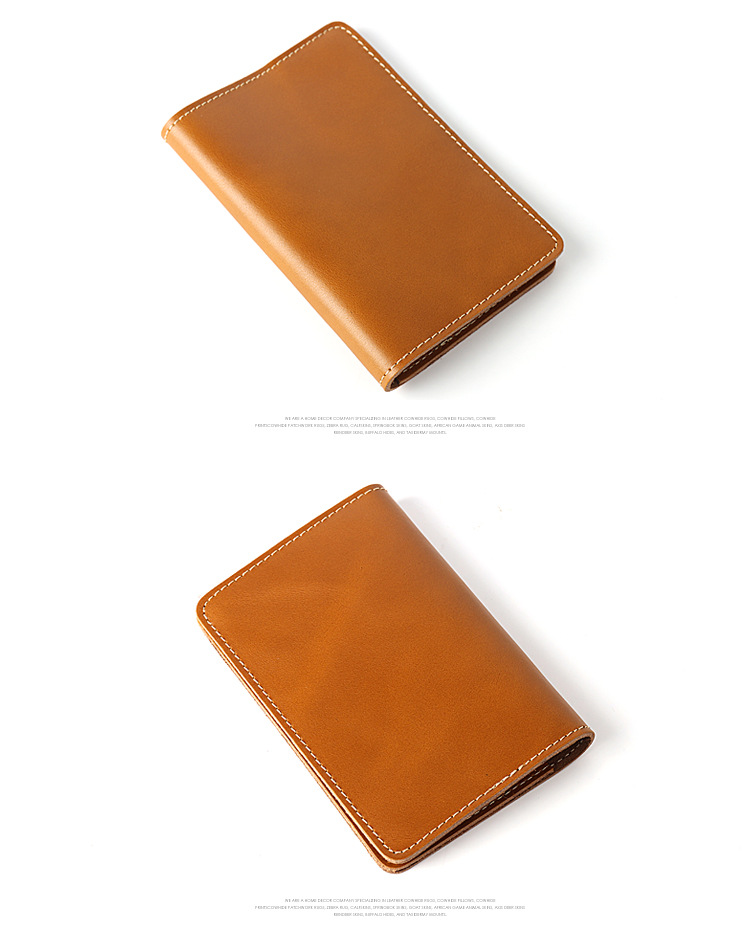 Unisex Vintage Style Solid Color Leather Passport Holders display picture 3