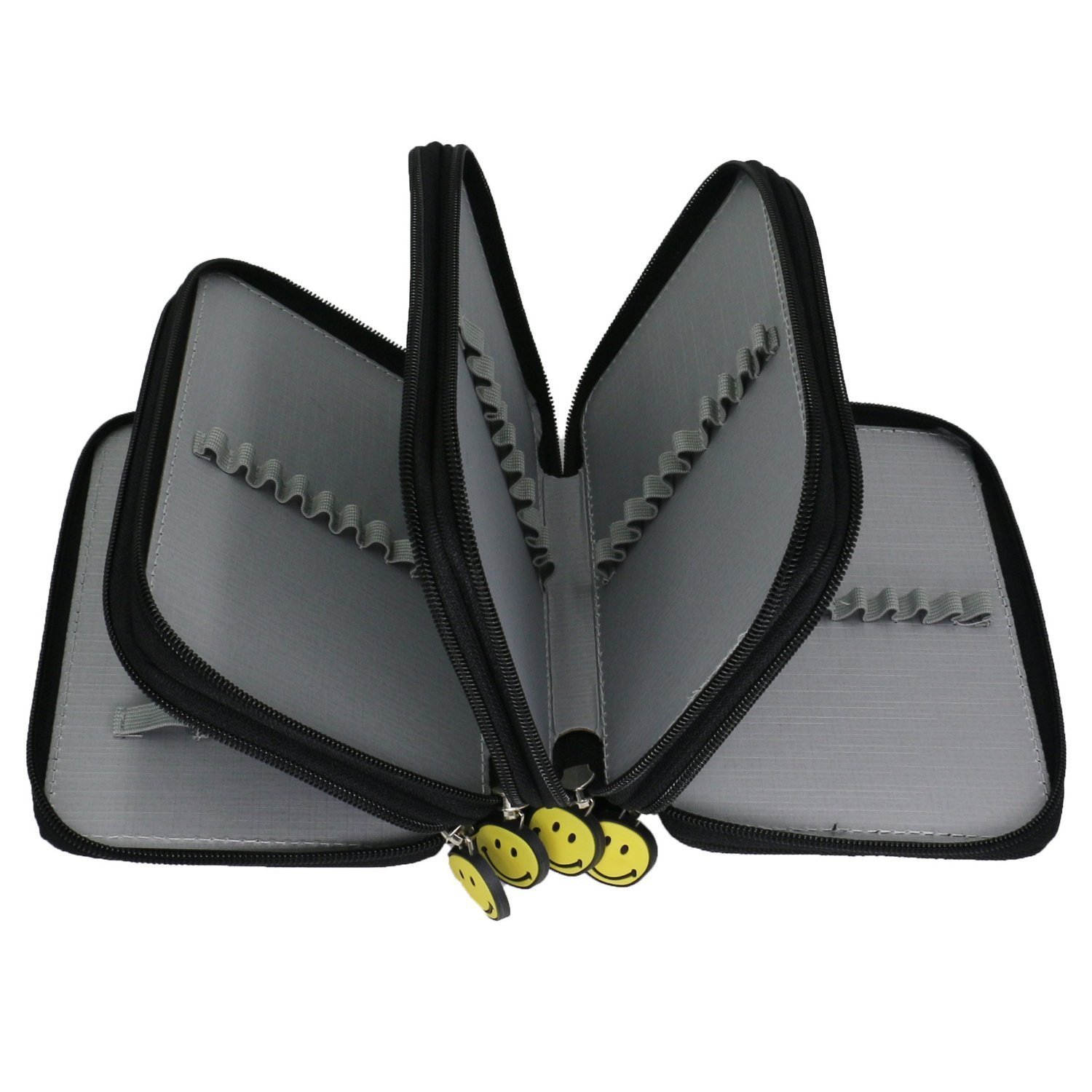 Bolsa de lápices de color sólido de gran capacidad de color de cuatro capas caja de lápices de color boceto de relleno de papelería bolsa de lápices portátil de 72 hoyos para estudiantes