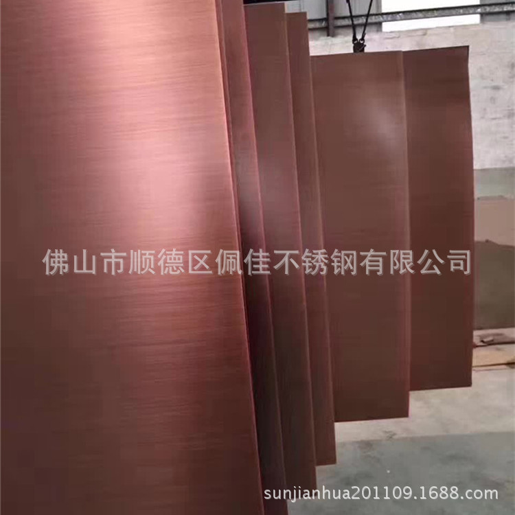 厂家定制不锈钢工程户内外装饰镀铜板 安微滁州市政工程装修线条