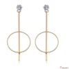 Advanced earrings, matte golden accessory, European style, high-quality style, bright catchy style