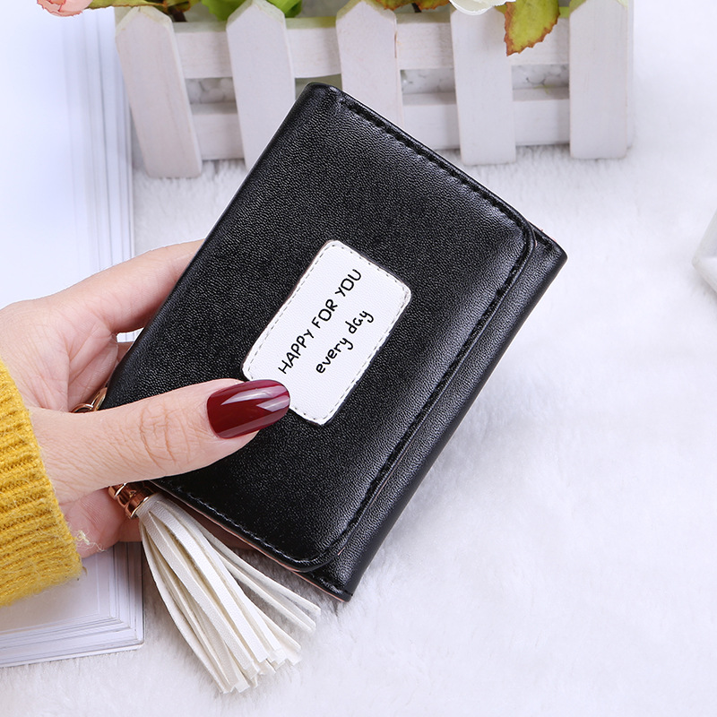 Korean letter short Purse Wallet