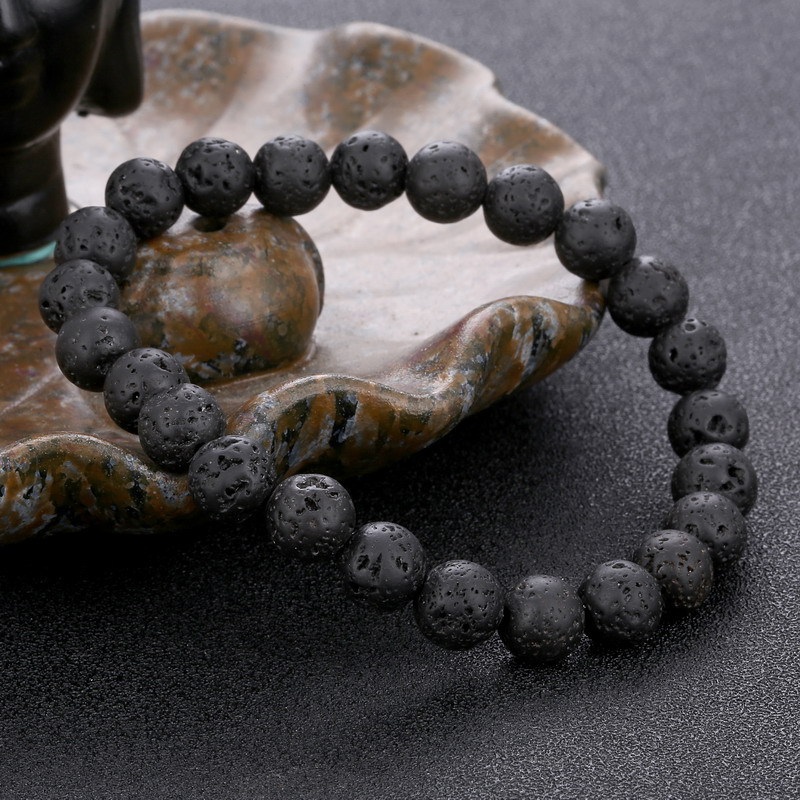 Retro Geometric Volcanic Rock Rope Men's Bracelets display picture 2