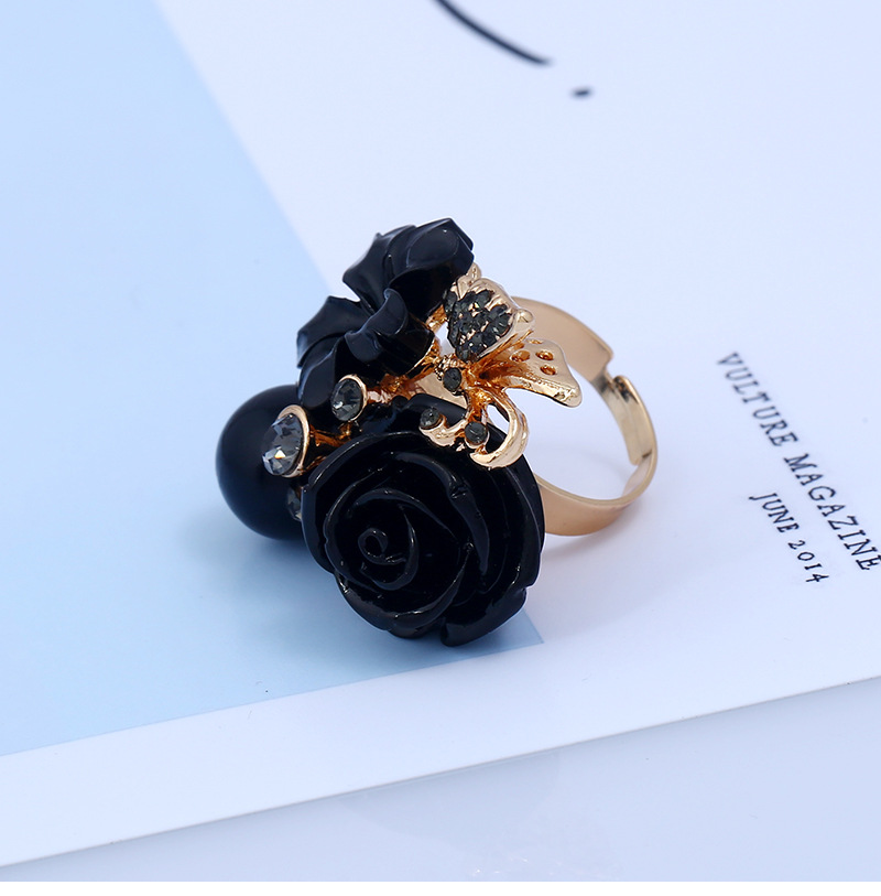 Occident and the United States alloy plating Ring (KC gold - rose red - all yards)NHKQ1156-KC gold - rose red - all yards