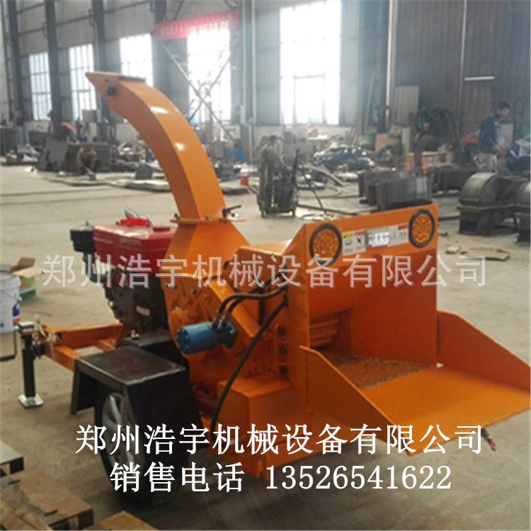 公园用柴油移动树枝粉碎机 园林绿化树枝处理粉碎机