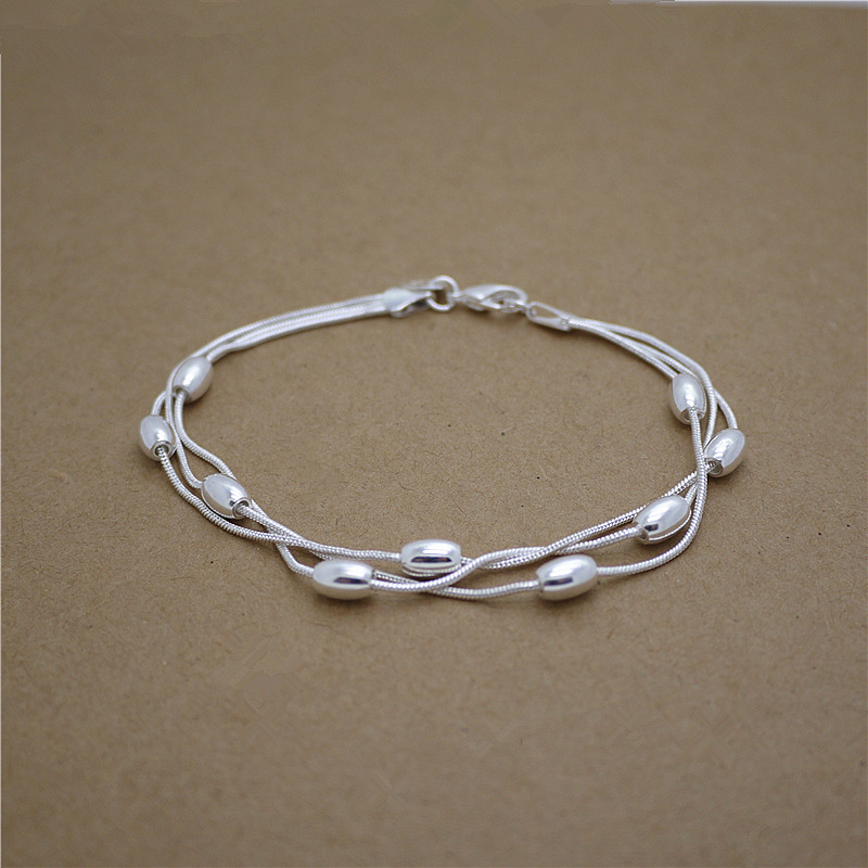 Simple Style Solid Color Copper Plating Silver Plated Bracelets display picture 3